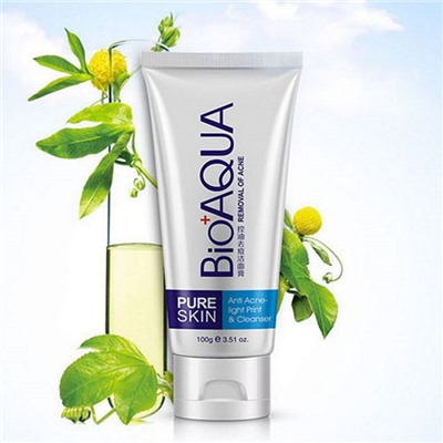 К-BQY0702 Пенка для умывания от акне PURE Skin BioAqua Anti-Acne, 100 гр
