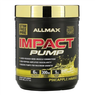 ALLMAX Nutrition, Impact Pump, Pineapple Mango, 12.7 oz (360 g)