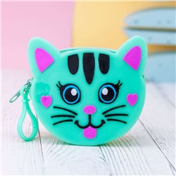 Кошелёк "Cute cat", green