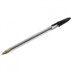 Ручка шариковая STAFF Basic BP-04 ЧЕРНАЯ, корпус 14 см, линия 0,5 мм