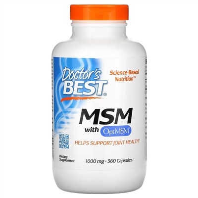 Doctor's Best, МСМ с OptiMSM, 1000 мг, 360 капсул