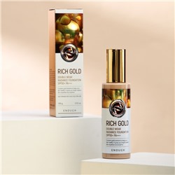 Тональный крем с частичками золота ENOUGH Rich Gold Double Wear Radiance Foundation SPF50+ P, 100 г