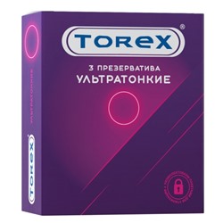 Презервативы TOREX латексные ультратонкие (3 шт/уп)