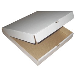 Коробка для пиццы гофрокартон, 25х25х4 см, (белый)