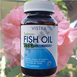 Рыбный жир Vistra Salmon Fish Oil 1000 mg Plus Vitamin E 75 кап.