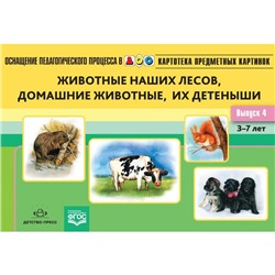 Животные наших лесов, домашних животные, их детеныши 3-7 лет