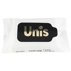 Влажные салфетки антибактериальные ТМ Unis Perfume White, 15 шт