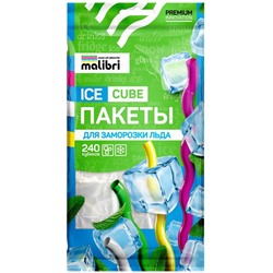 Пакеты для заморозки льда 240 кубиков, 10 пакетов Malibri