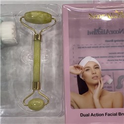 Набор косметический "Beauty Bar", Gua sha и щетка для умывания, цвет зеленый,16,5*16,5см