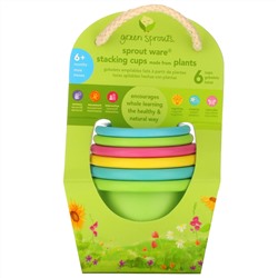 Green Sprouts, Sprout Ware Stacking Cups,  6+ Months, Multicolor, 6 Cups