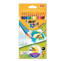 Карандаши цветные акварельные BIC “Aquacouleur“, 12 цветов, заточенные, европодвес, 8575613