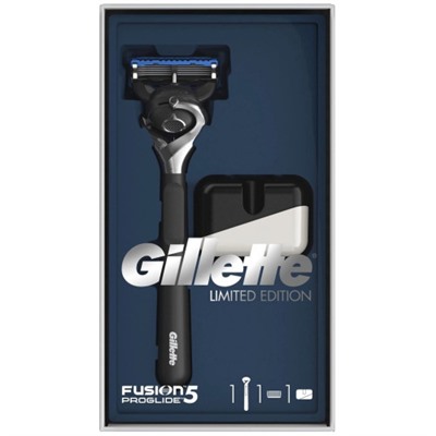 Подарочный набор Gillette (Джилет) Fusion 5 ProGlide: Бритва с 1 сменной кассетой + Подставка