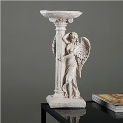 Фигура "Ангел девушка у колонны" состаренный 17х22х43см