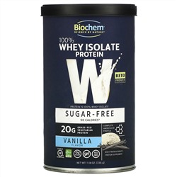 Biochem, 100% Whey Protein, Sugar Free, Vanilla, 11.8 oz (336 g)