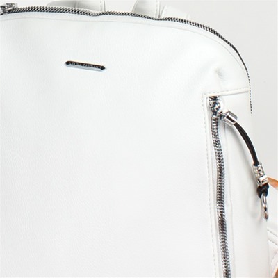 Сумка женская искусственная кожа VF-553019 (рюкзак), 1отд, 3внут+3внеш/карм, белый SALE 235687