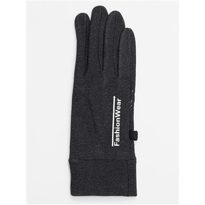 Спортивные перчатки демисезонные женские темно-серого цвета 602TC