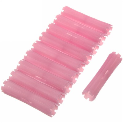 Бигуди пластмассовые-коклюшки 10шт "Styling", микс 6 цветов, d=2см (прозрачный пакет с подвесом), без резинки