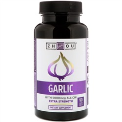 Zhou Nutrition, Garlic Extra Strength, 90 Coated Tables