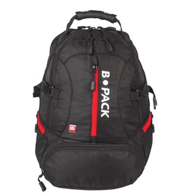 Рюкзак B-PACK “S-03“ (БИ-ПАК) универсальный, с отделением для ноутбука, увеличенный объем, черный, 46х32х26 см, 226949