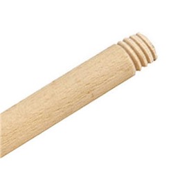 Черенок деревянный для швабр и граблей с резьбой Первый сорт, h=150 см, д=22 мм