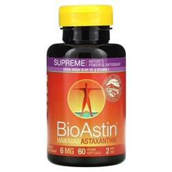 Nutrex Hawaii, BioAstin Supreme, 6 мг, 60 веганских мягких таблеток