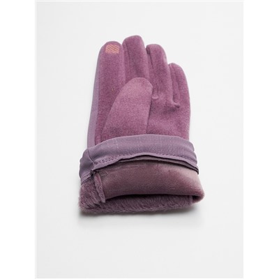 Классические перчатки демисезонные женские фиолетового цвета 610F