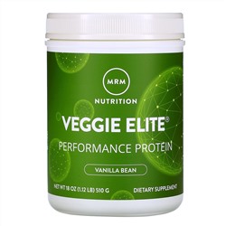 MRM, Smooth Veggie Elite Performance Protein, Vanilla Bean, 18 oz (510 g)