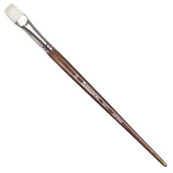 Кисть художественная профессиональная BRAUBERG ART “CLASSIC“, щетина, плоская, № 10, длинная ручка