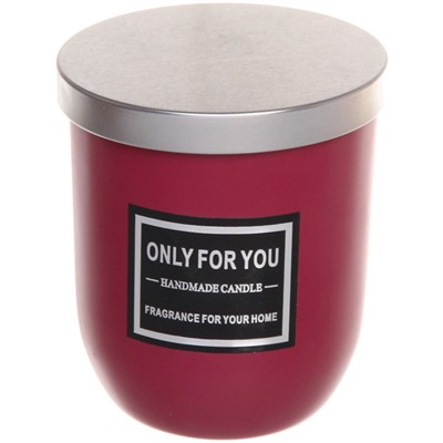 Свеча "Only For You-Roshel" 7*8см в подсвечнике, в подарочной коробке, цвет малиновый X014