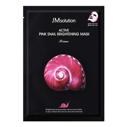 Тканевая маска для лица с муцином улитки JMsolution Active Pink Snail Brightening Mask Prime