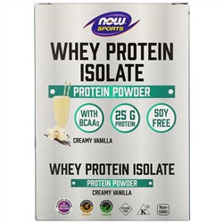 Now Foods, Sports, Whey Protein Isolate, Creamy Vanilla, 8 Packets, 1.13 oz (32 g) Each