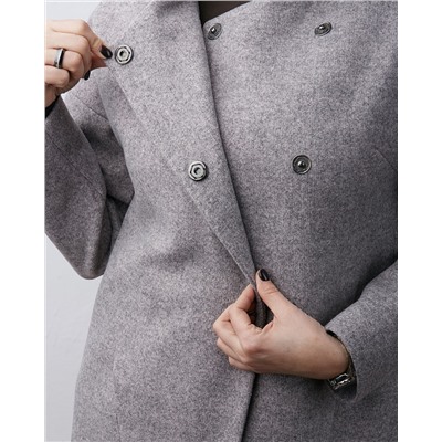 Лузана  демисезонное пальто ( серый )