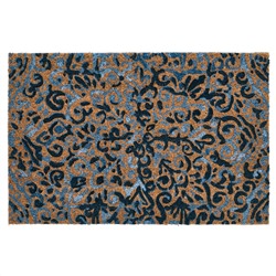 ÄNGSKLOCKA ЭНГСКЛОККА, Придверный коврик, неокрашенный/синий, 40x60 см