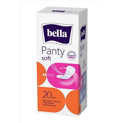 Bella, Женские ежедневные прокладки bella panty soft 20 шт. Bella