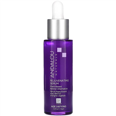 Andalou Naturals, Rejuvenating Serum, Plant-Based Retinol Alternative, Age Deying, 1 fl oz (30 ml)