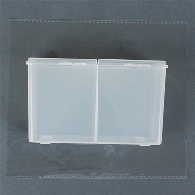 Контейнер для маникюрных/косметических принадлежностей, 2 ячейки, 12,5 × 7,5 × 7,5 см, цвет МИКС