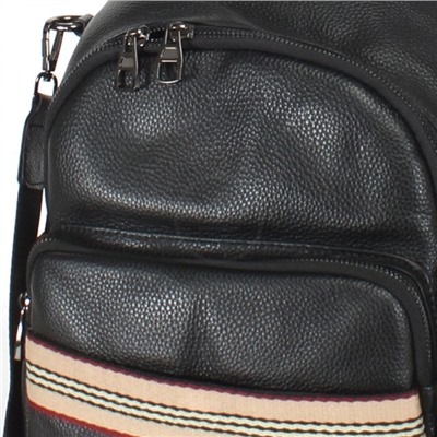 Сумка женская натуральная кожа GU 1201-8615, (рюкзак) 1отд, 4внеш, 5внут/карм, черный 232631