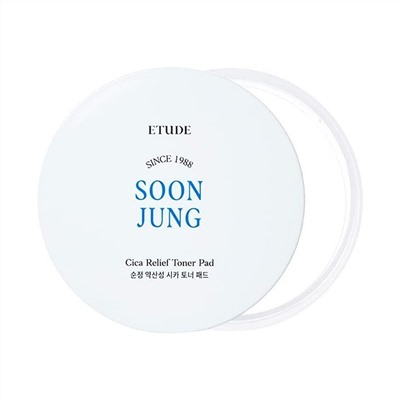 ETUDE Успокаивающие тонер-пэды с экстрактом центеллы / Soon Jung CICA Toner Pad, 130 мл