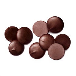 Шоколадная масса горькая без сахара 72%, дропсы 20 мм 3000 г Отсутствует