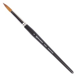 Кисть художественная профессиональная BRAUBERG ART “CLASSIC“, синтетика мягкая, под колонок, круглая, № 8, короткая ручка