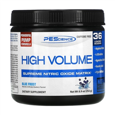 PEScience, High Volume, Supreme Nitric Oxide Matrix, Blue Frost, 8.9 oz (252 g)