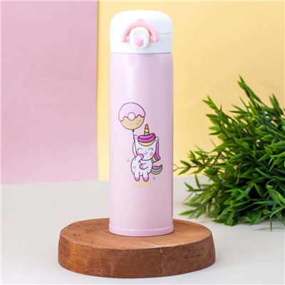 Термос "Little girl unicorn", pink (500 ml)