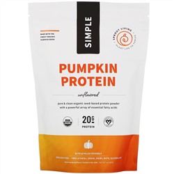 Sprout Living, Simple Protein, Organic Plant Protein, Pumpkin Seed (Unflavored), 1 lb (454 g)