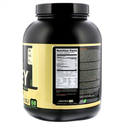 Optimum Nutrition, Gold Standard 100% Whey, с натуральным ароматизатором со вкусом ванили, 2,18 кг (4,8 фунта)