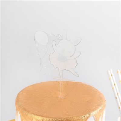 Топпер на торт «Танцующий зайчик», 13,5×8 см