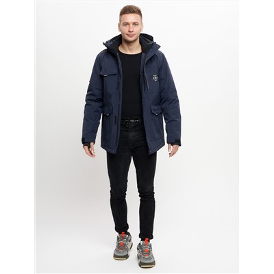 Молодежная зимняя куртка мужская хаки цвета 2159TS