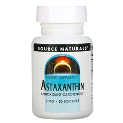 Source Naturals, Астаксантин, 2 мг, 30 капсул