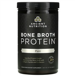 Dr. Axe / Ancient Nutrition, Bone Broth Protein, Pure, 15.7 oz. (446 g)