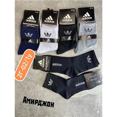 НОСКИ МУЖСКИЕ ADIDAS 10 ПАР РАЗНОГО ЦВЕТА, код 6186901