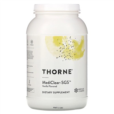 Thorne Research, MediClear-SGS, со вкусом ванили, 978 г (34,4 унции)